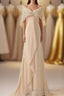 Ruffles Chiffon Long Mother of the Bride Dress with Lace Cape