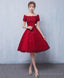 Burgundy Tulle Lace Short Prom Dress Burgundy Lace Homecoming Dress