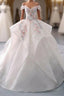 White Sweetheart Off Shoulder Lace Long Prom Dress, White Evening Dress