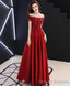 Burgundy Tulle Lace Long Prom Dress Burgundy Tulle Bridesmaid Dress