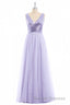 Lavender Sequin V-Neck Backless A-Line Long Dress