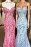 Sweetheart Mermaid Long Prom Dress with Lace Appliques