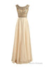 Floor-Length/Long A-Line/Princess Beading Floor-Length/Long Chiffon Prom Dresses