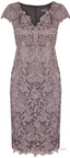 Sheath V Neck Cap Sleeves Lace Empire Mother Of The Bride Dress With Sash 6280