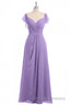 Lavender Sweetheart Ruffled A-Line Long Bridesmaid Dress