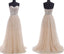 Fairytale Glitter Champagne Bling Strapless Long Prom Dress