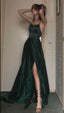 A Line Dark Green Long Prom Dress, Evening Dress