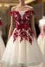 A Line Elegant Homecoming Dress Short Tulle Prom Gowns