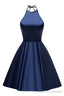 A-Line Halter Short Prom Dresses Cocktail Dresses