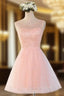 A-line Homecoming Dress Scoop Short/Mini Prom Dress Juniors Homecoming Dress
