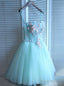 A-line Homecoming Dress Short/Mini Blue Sweetheart Homecoming Dresses