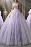 A Line Lilac Tulle Long Prom Dress, Lilac Long Formal Evening Dress