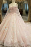 A Line On & Off Shoulder Dress | V Neck Floor Length Lace Gown Girls Wear Prom Dress