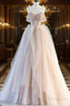 A-Line Pink Tulle Sweetheart Prom Dress Party Dress, Pink Tulle Evening Dress