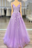 A-Line Prom Dress Maxi Dress Formal Court Train Sleeveless Spaghetti Strap Stretch Chiffon With Appliques Shouder Flower