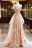 A-Line Prom Dress Sparkle & Shine Dress Wedding Guest Sweet 16 Floor Length Sleeveless Sweetheart Tulle With Sequin