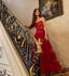 A-Line Stunning Red Long Prom Dress Formal Evening Gowns