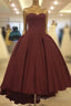 Asymmetric Prom Dress Satin Sweetheart