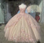 Baby Pink Quinceanera Dress Elegant Prom Dresses, Long Evening Dress