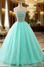 Ball Gown Beaded Crystals Sweetheart Tulle Sweet 16 Years Quinceanera Dress