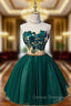 Ball Gown Green Sweetheart Tulle Lace Up Homecoming Dress
