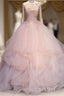 Ball Gown Long Prom Dress Flowers Gorgeous Quinceanera Dress With Flowers