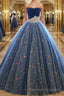 Ball Gown Sweetheart Floor-Length Net Prom Dress With Beading