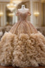 Ball Gown Tulle Sequins Beading Prom Dress