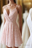 Cute Lace Short Prom Dress, A-Line Homecoming Dress