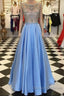 Beading Long Prom Dress,Prom Dress,Pageant Dress,Evening Dress,Ball Dance Dress,Graduation School Party Gown