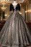 Beautiful Black Tulle Short Sleeves Long Party Dress Black Short Sleeves Prom Dress prom Dress shops