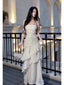 Beautiful Mermaid Spaghetti Straps Ivory Long Party Dress Prom Dress