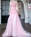 Beautiful Pink Strapless A-Line Tulle Sequined Long Ball Dress Birthday Evening Dress