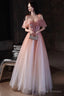Beautiful Red Off The Shoulder Long Party Dress, A-Line Simple Prom Dress