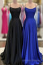 Black And Royal Blue Prom Dress, Evening Gown, Graduation School Party Dress, Winter Formal Dress