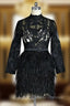 Black Formal Celebrity Dress Sheath Long Sleeves