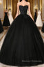 Black Long Prom Dress, Black Lace Formal Evening Dress