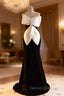Black Mermaid Velvet One Straps Prom Dress