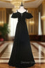 Black Velvet Spaghetti Straps Prom Dress
