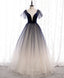 Blue Tulle Long Prom Dress Blue Tulle Formal Dress