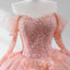 Blush Ball Gown Long Sleeves Sweetheart Quinceanera Dress