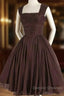 Brown A Line Short Prom Dress Homecoming Dress