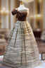 Brown Velvet One Straps Bow Prom Dress