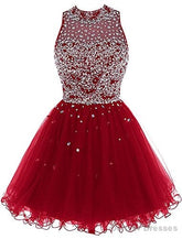 Burgundy Homecoming Dress Beading