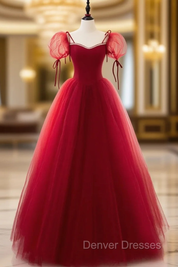 Formal Dress For Ladies, Burgundy Long Prom Dresses, Burgundy Formal