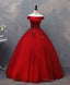 Burgundy Tulle Lace Off Shoulder Long Prom Gown Burgundy Evening Dress