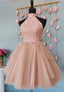Cute Lace Short Prom Dresses, A-Line Evening Party Dresses