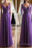 Cap Sleeves Backless Chiffon Prom Dress Bridesmaid Dress
