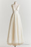 Deep V Neck Prom Dress, White Prom Dress, Fashion Prom Dress, Sexy Party Dress, Custom Made Evening Dress