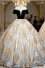 Champagne Embroidery Black Velvet Quinceanera Dress